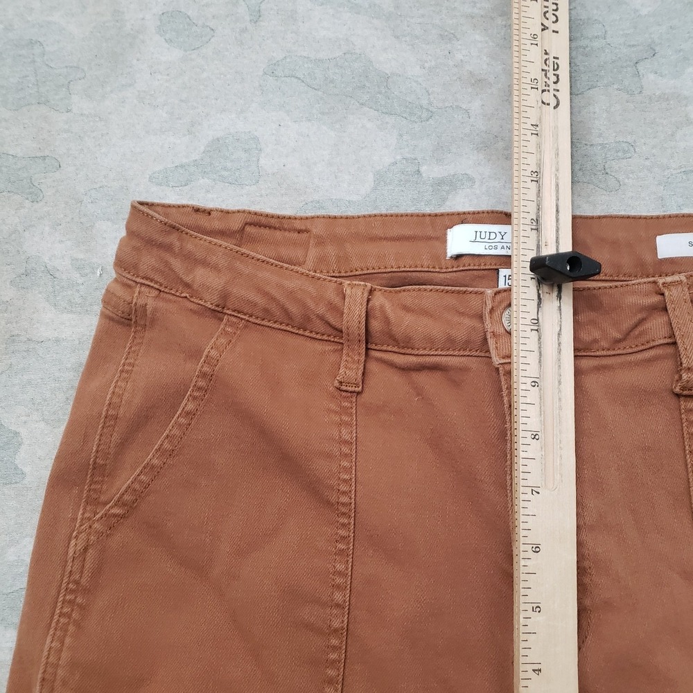 Judy Blue Pants Womens 15/32 Brown Slim Fit Pockets Workwear Carpenter - Picture 5 of 11